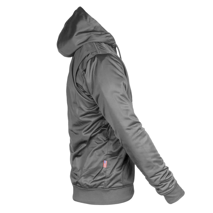 Dark Gray Solid Ultra Protective Hoodie with Pads