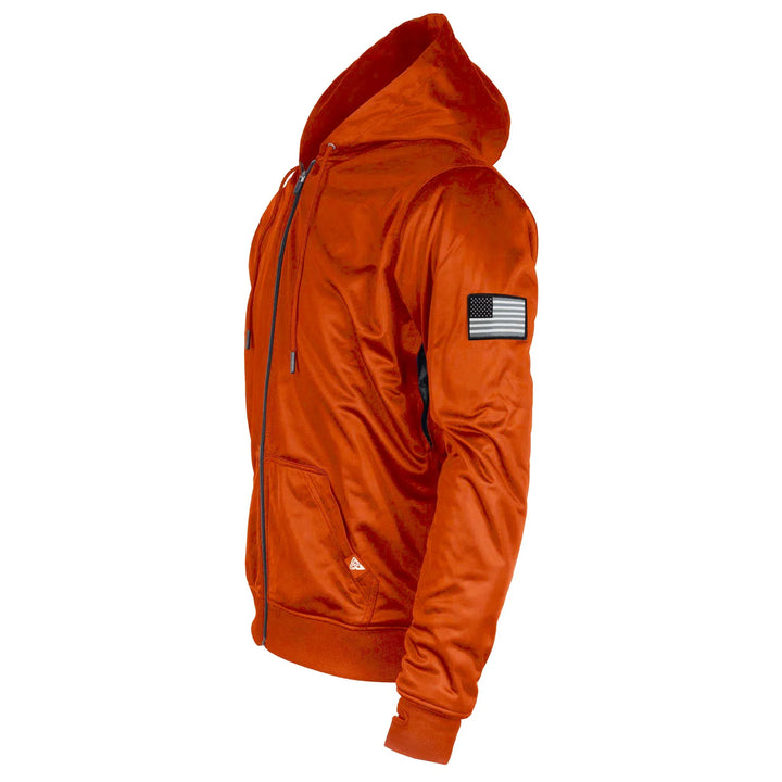 Orange Solid Ultra Protective Hoodie with Pads