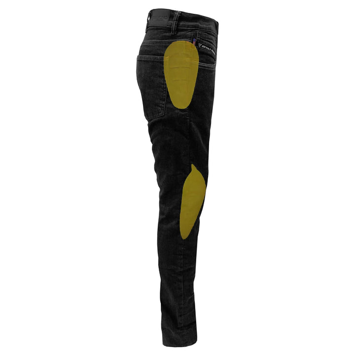 Straight Leg Protective Jeans for Women - Black with Pads