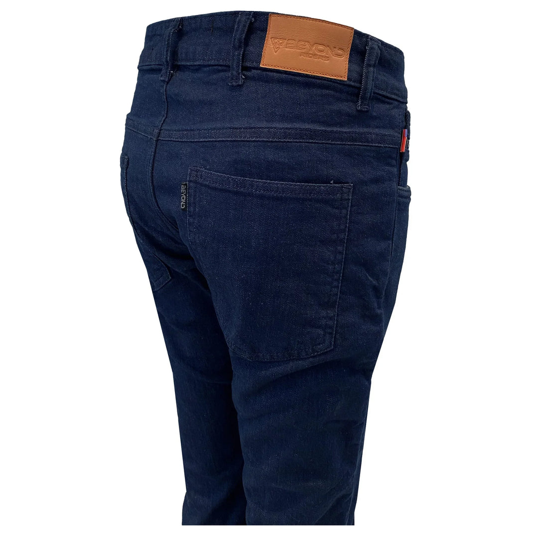 Straight Leg Protective Jeans for Women - Indigo Blue with Pads