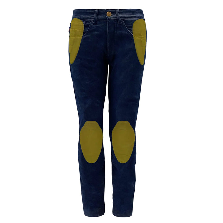 Straight Leg Protective Jeans for Women - Indigo Blue with Pads
