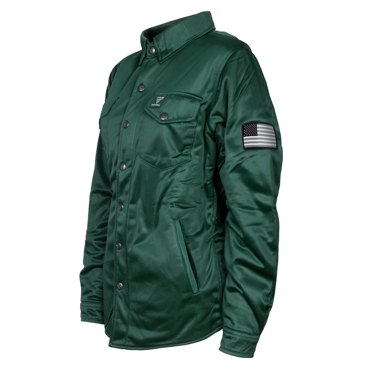 Ultra Protective Shirt for Women - Dark Green Solid with Pads