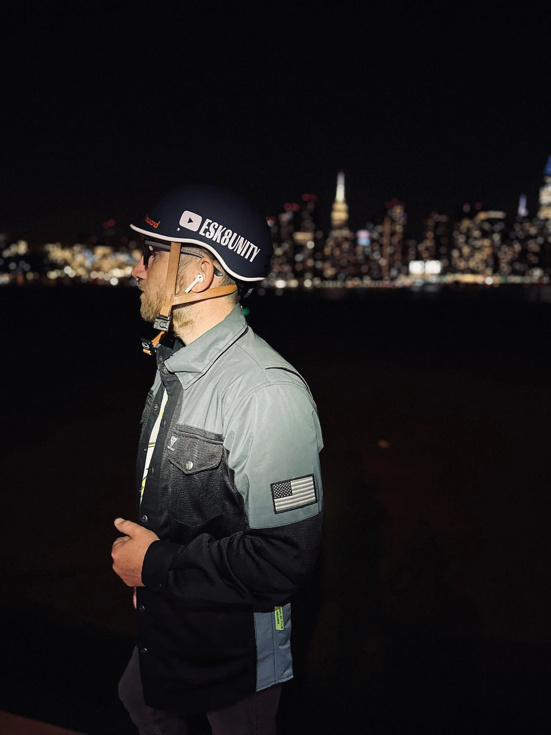 Summer Mesh Reflective Shirt "Nightfall Nebula" - Black with Pads