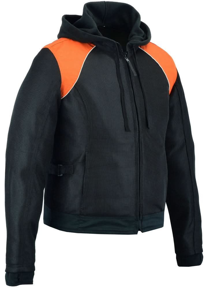 Born Flare Mesh Motorcycle Jacket - Black/Orange