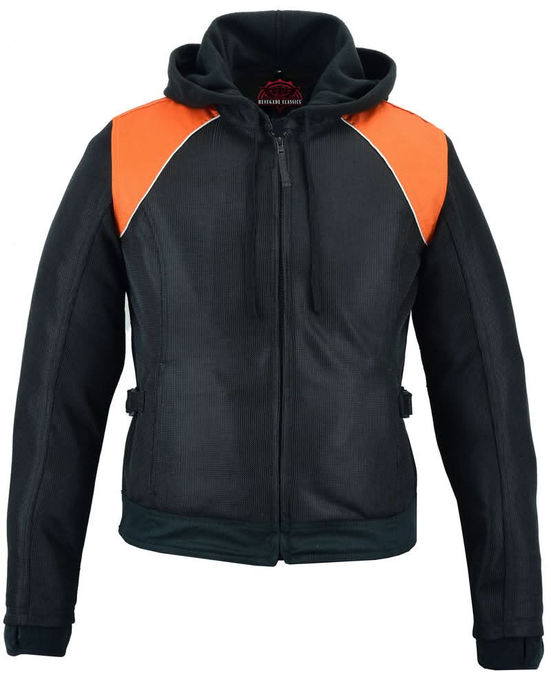 Born Flare Mesh Motorcycle Jacket - Black/Orange