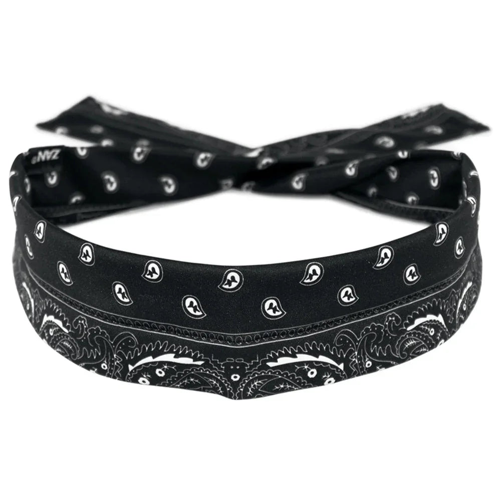 Cooldanna® Polyester, Black Paisley