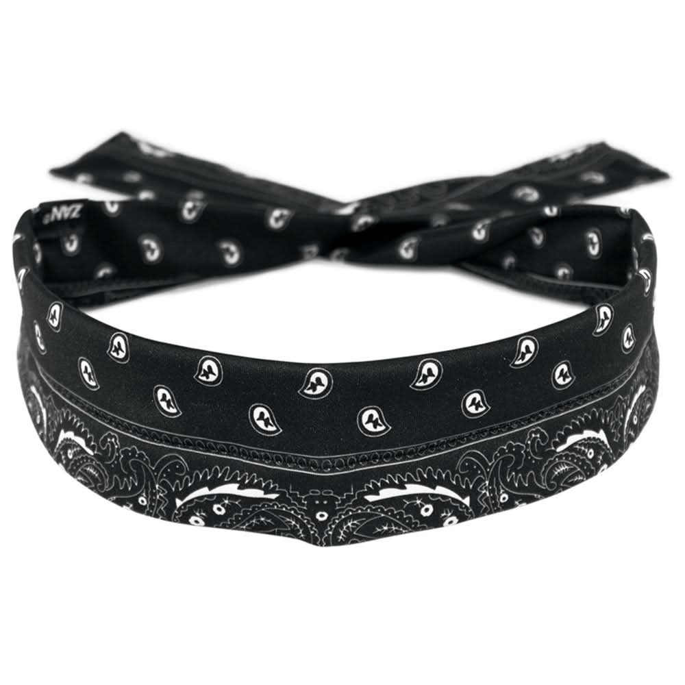 Cooldanna® Polyester, Black Paisley