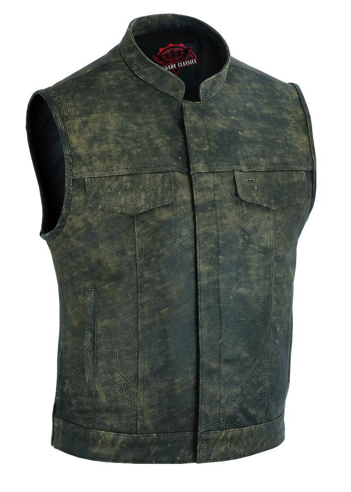 Men's Hellbent Hide Leather Motorcycle Vest