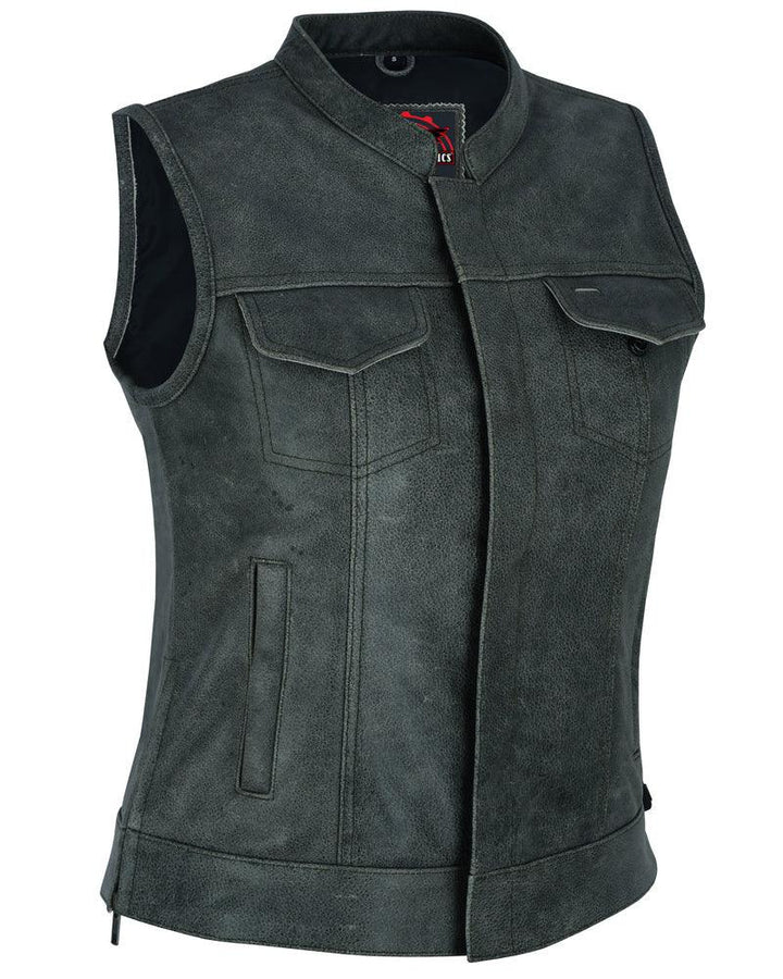DS Women's Premium Single Back Panel Concealment Vest - GRAY