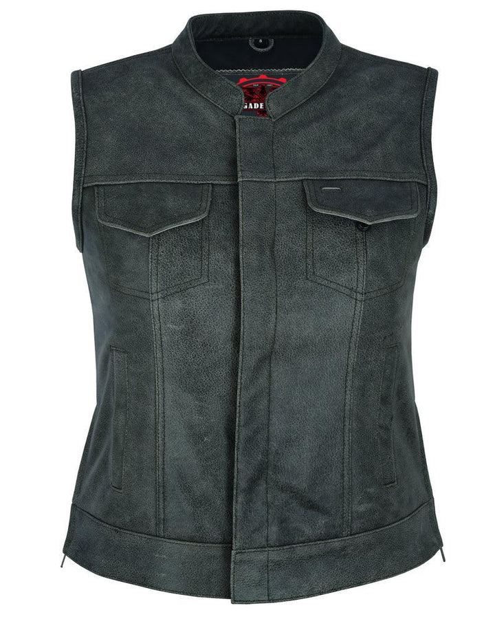 DS Women's Premium Single Back Panel Concealment Vest - GRAY