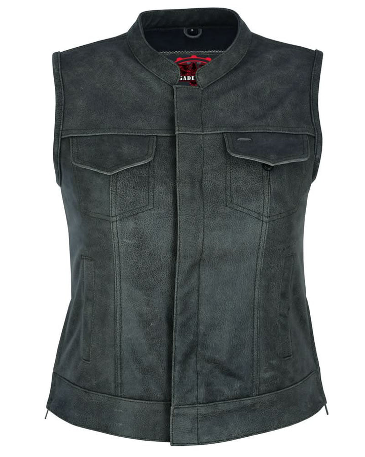 DS Women's Premium Single Back Panel Concealment Vest - GRAY