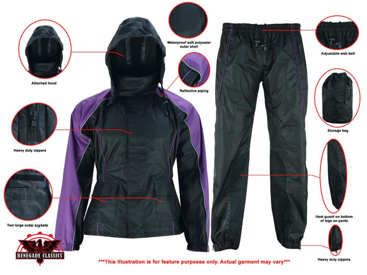Dryforce Women's Rain Suit (Purple)