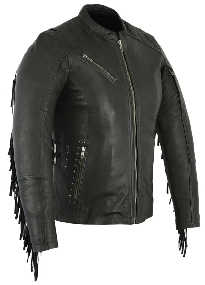 Low Side Lady Jacket with Fringe