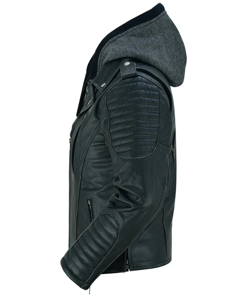 Rush Charm Women's Premium Cowhide Moto Jacket