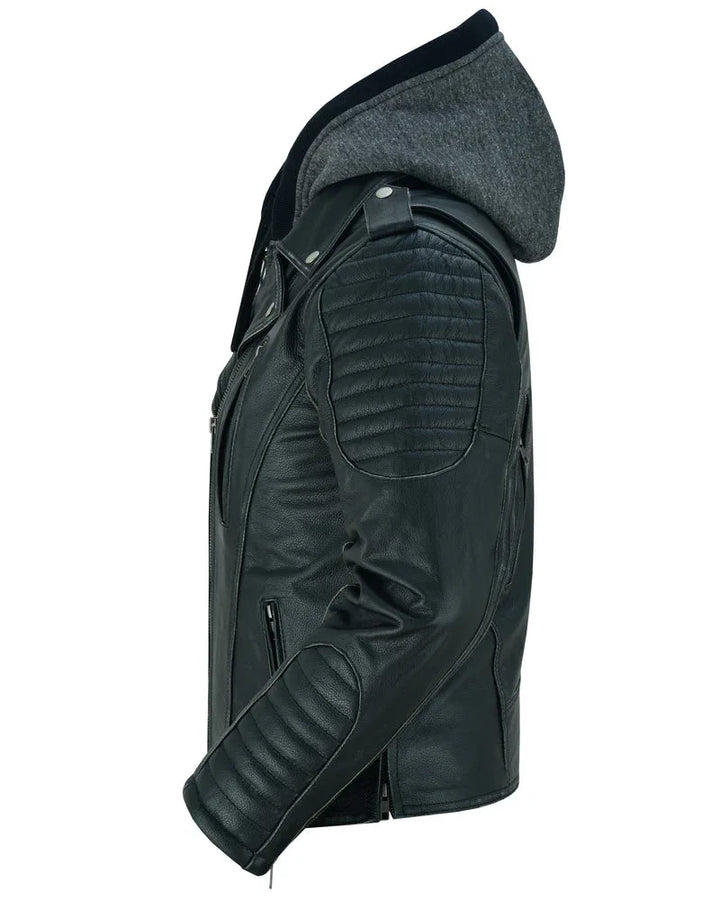 Rush Charm Women's Premium Cowhide Moto Jacket