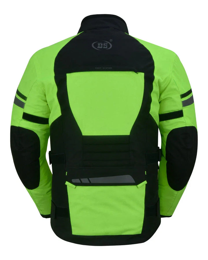 4-Season Hi-Vis Mens Textile Motorycycle Jacket