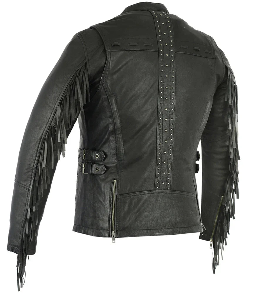 Low Side Lady Jacket with Fringe
