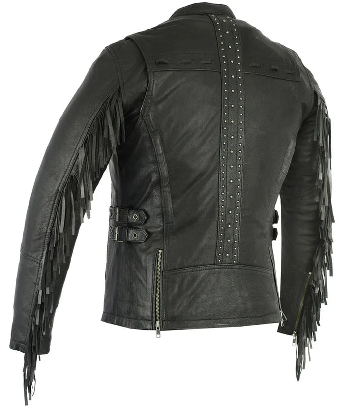 Low Side Lady Jacket with Fringe