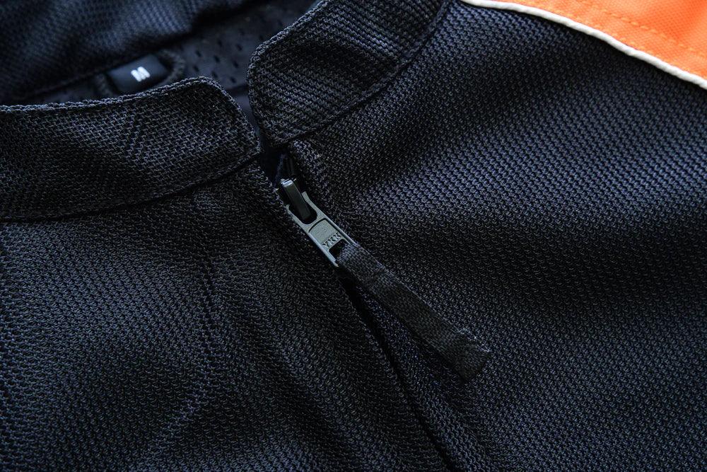 Born Flare Mesh Motorcycle Jacket - Black/Orange