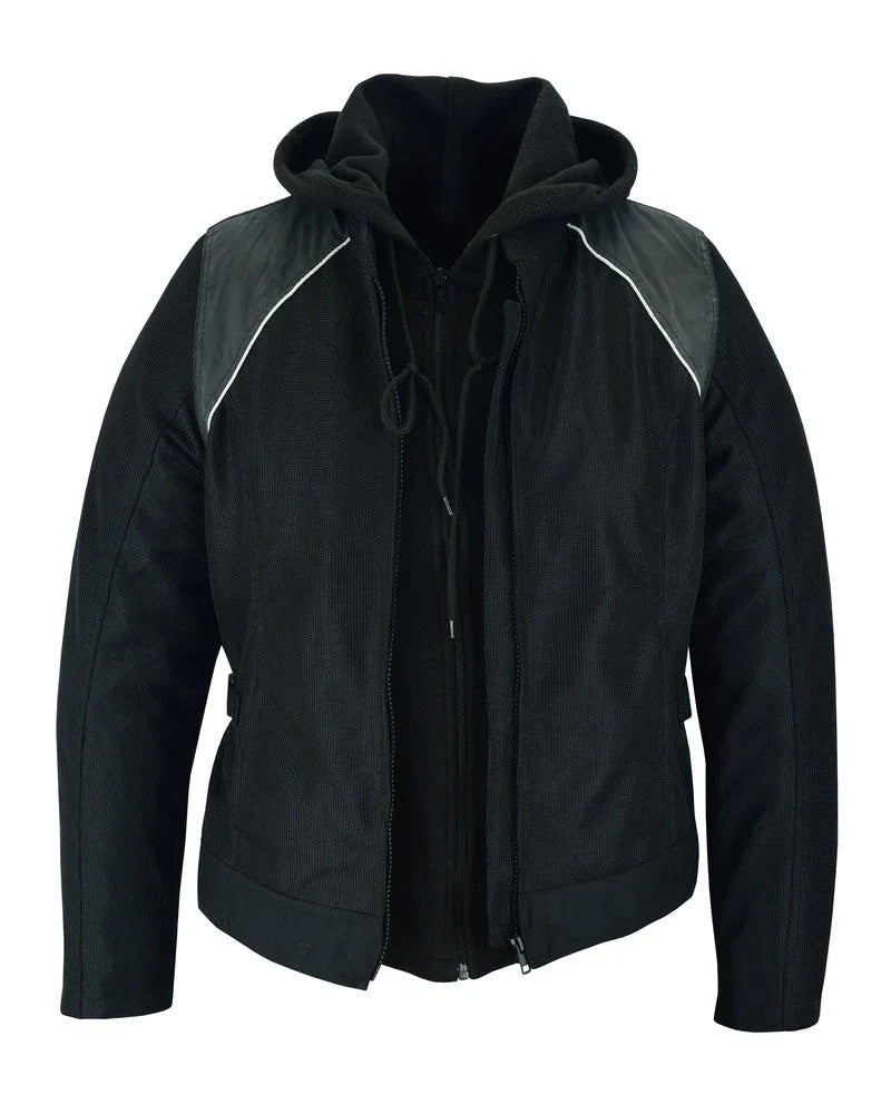 Darkstream Women's Mesh Motorcycle Jacket - Black/ Black Tone Reflective