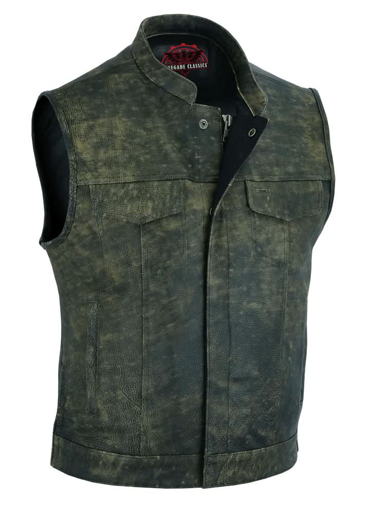 Men's Hellbent Hide Leather Motorcycle Vest