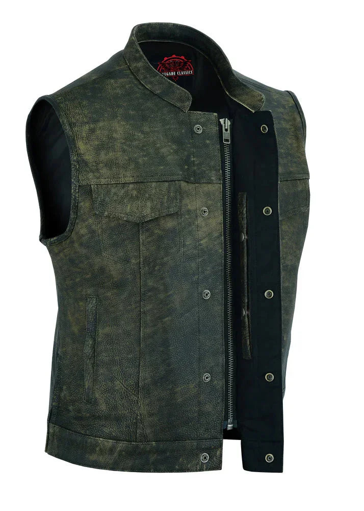 Men's Hellbent Hide Leather Motorcycle Vest