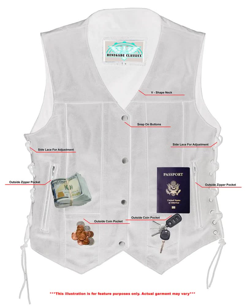 Wild Orchid Women's leather vest