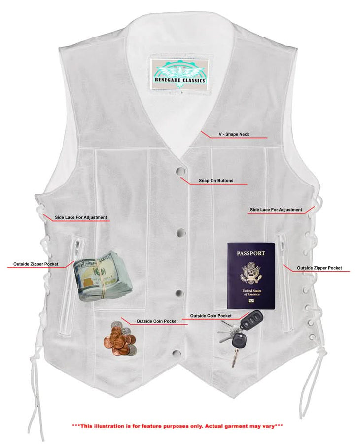 Wild Orchid Women's leather vest