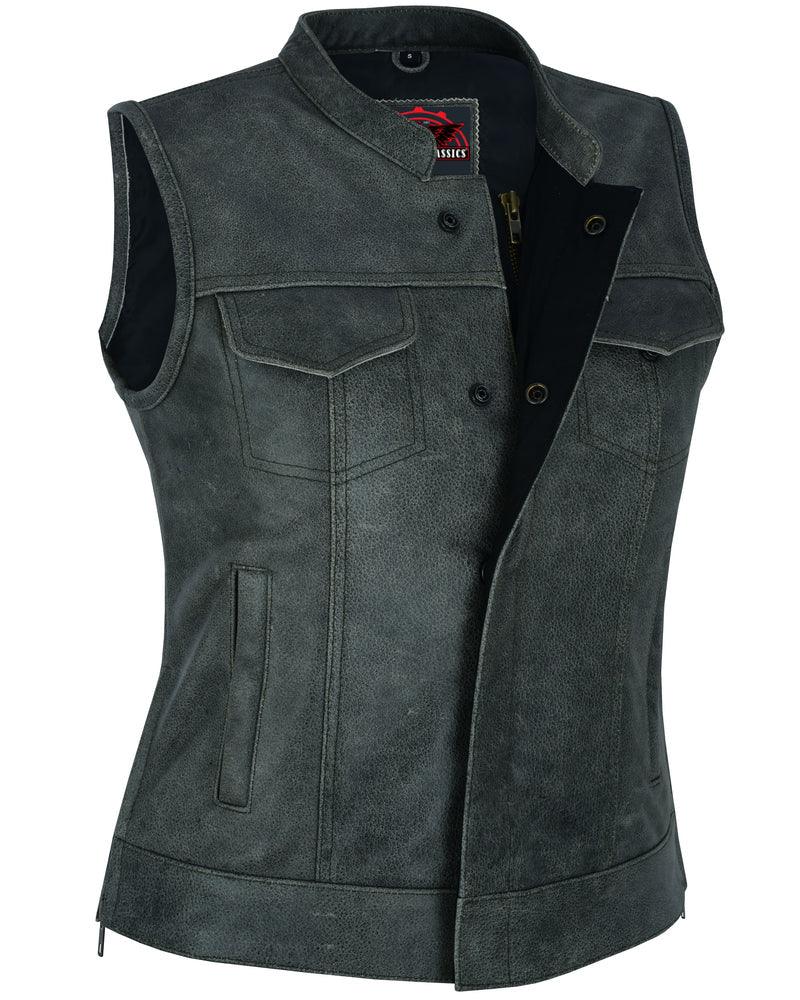 DS Women's Premium Single Back Panel Concealment Vest - GRAY