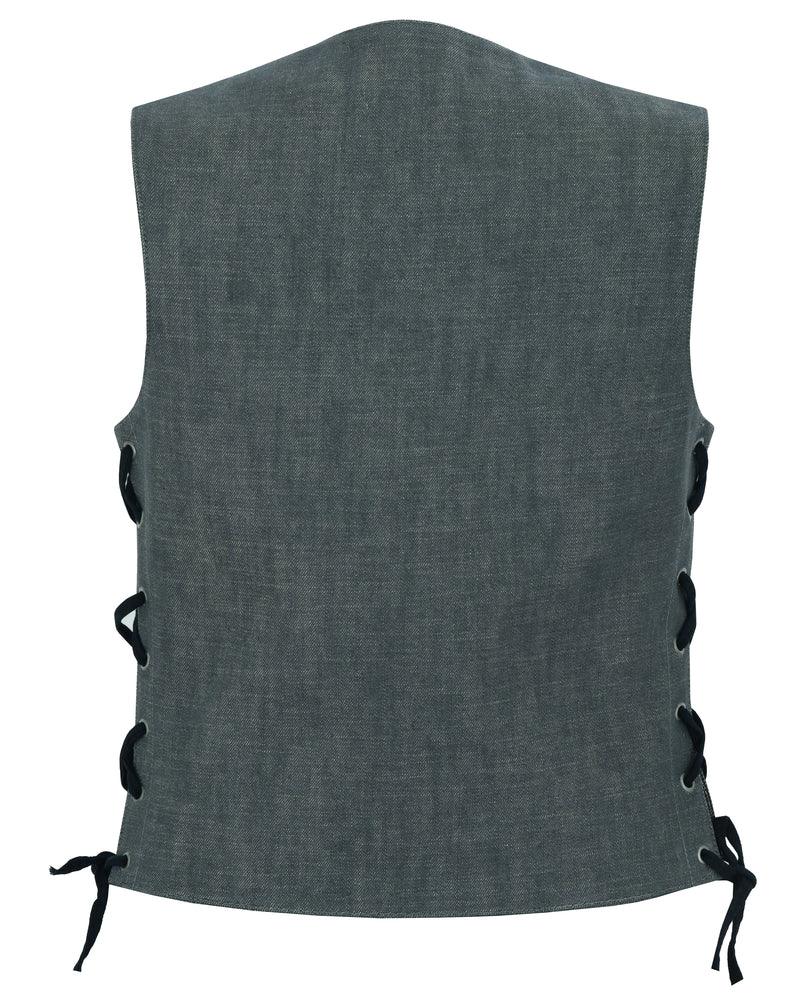 Storm Gray women's denim vest