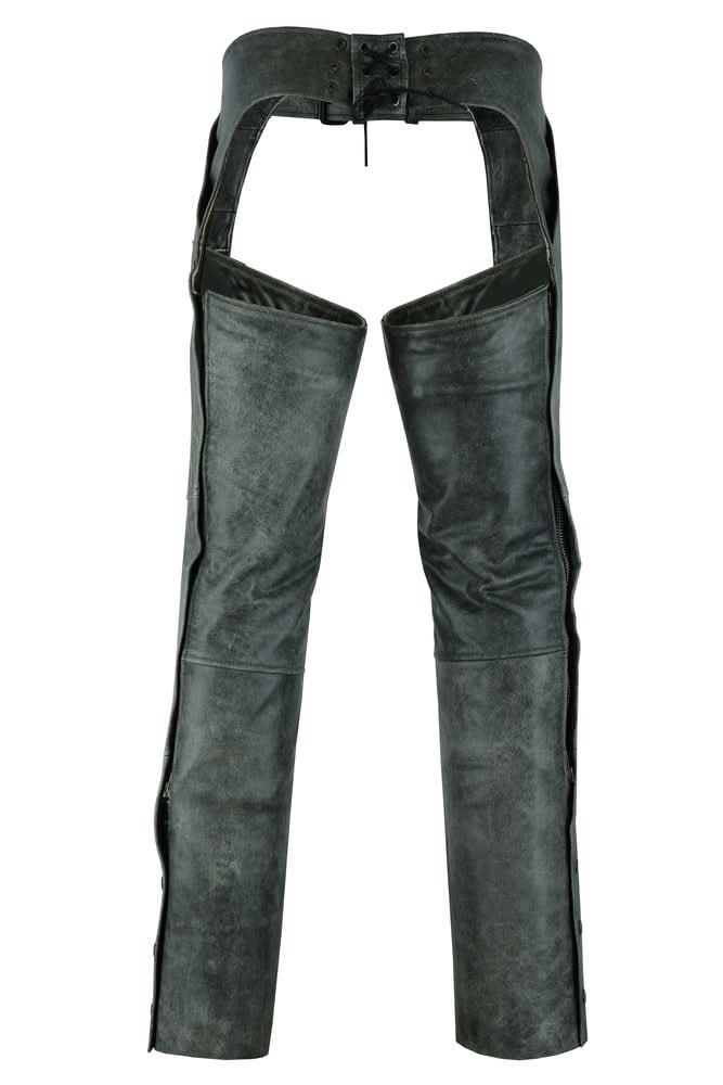 Unisex Double Deep Pocket Thermal Lined Chaps - GRAY
