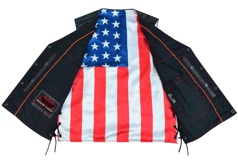 Tribute Men's Black Leather Motorcycle