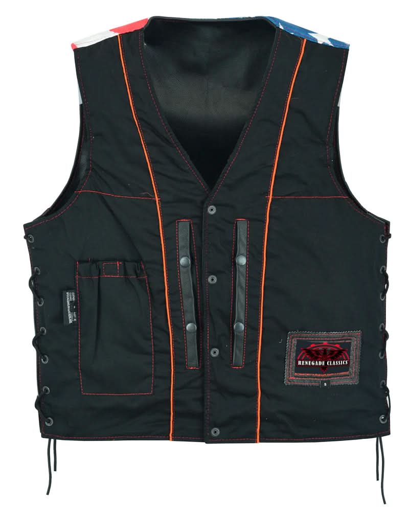 Tribute Men's Black Leather Motorcycle