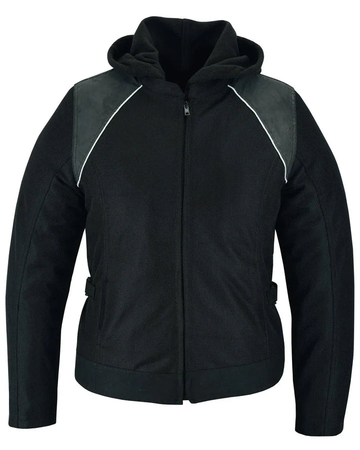 Darkstream Women's Mesh Motorcycle Jacket - Black/ Black Tone Reflective