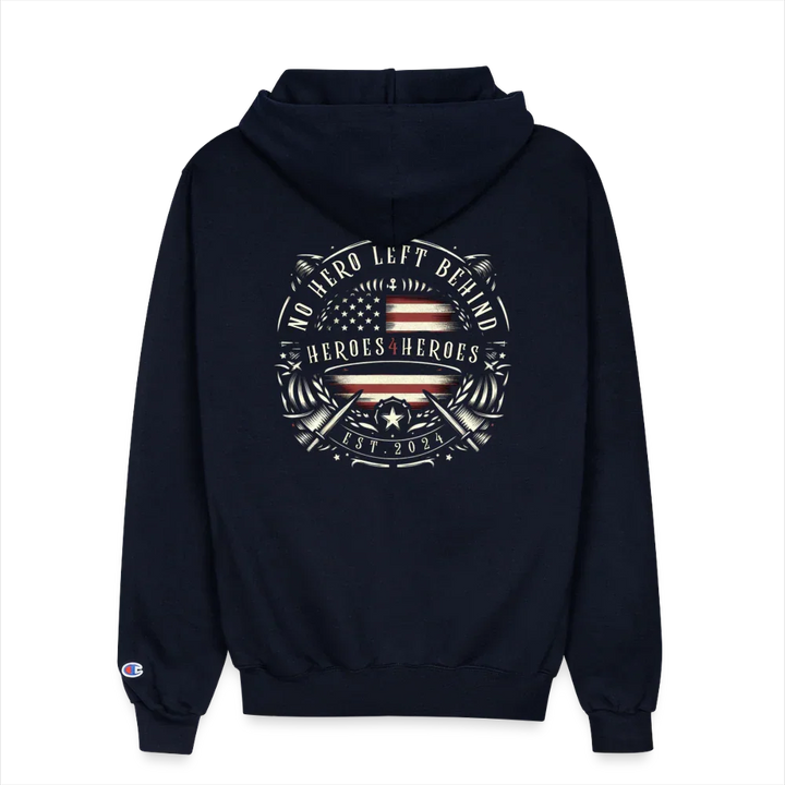 Champion Unisex Full Zip Hoodie - navy
