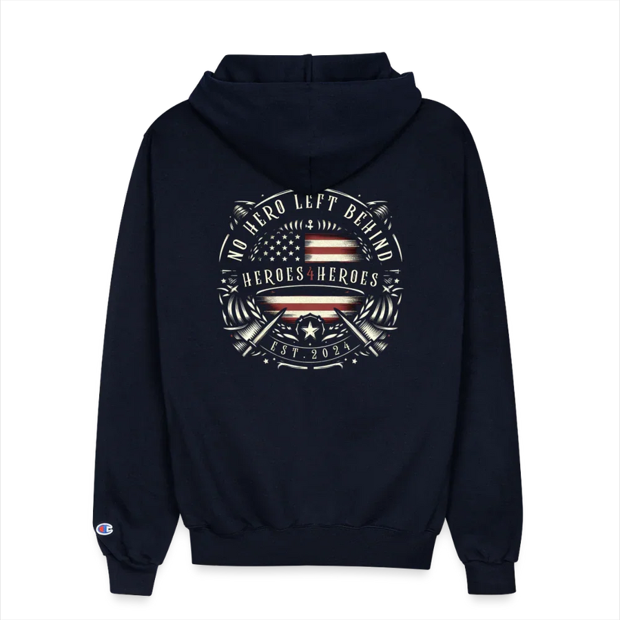 Champion Unisex Full Zip Hoodie - navy