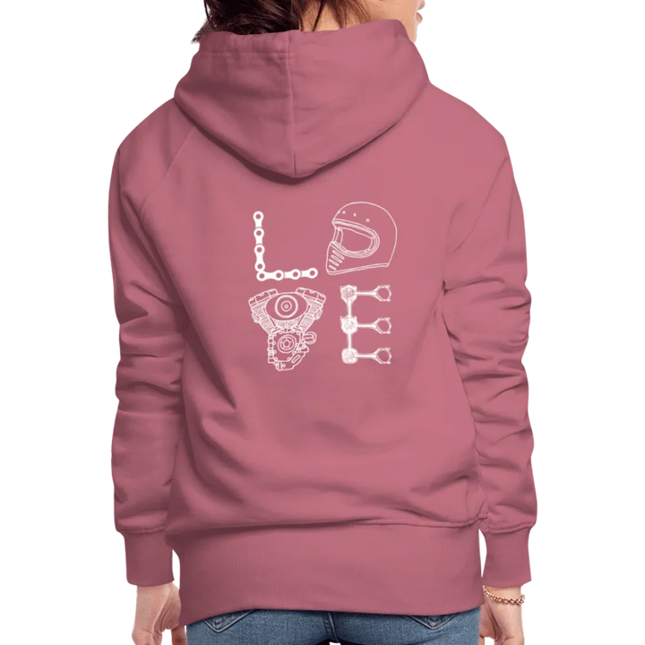 LOVE Moto Hoodie - mauve