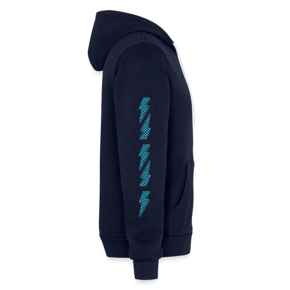 Biker Chick Zip Hoodie - navy