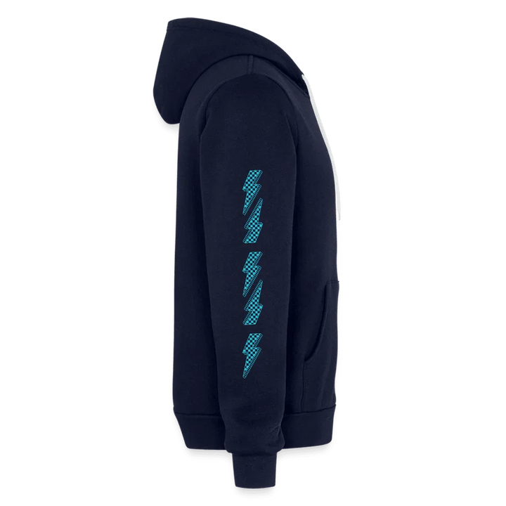 Biker Chick Zip Hoodie - navy