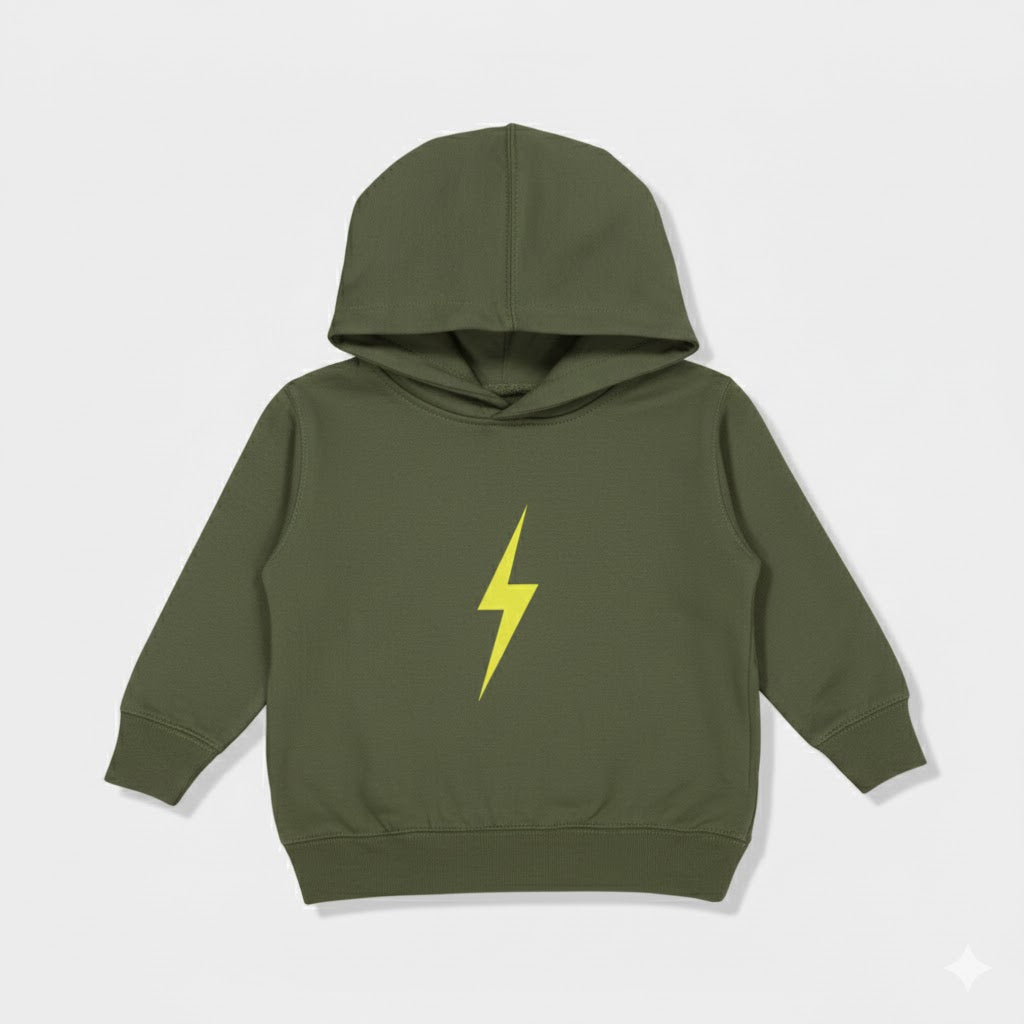 THE SPARK NEON YELLOW HOODIE - ARMY GREEN