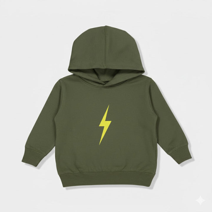 THE SPARK NEON YELLOW HOODIE - ARMY GREEN