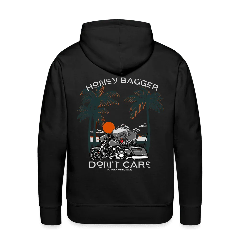 Honey Bagger Don't Care Zip Hoodie - black
