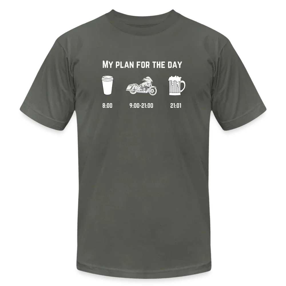 Plan for the Day T-Shirt - asphalt