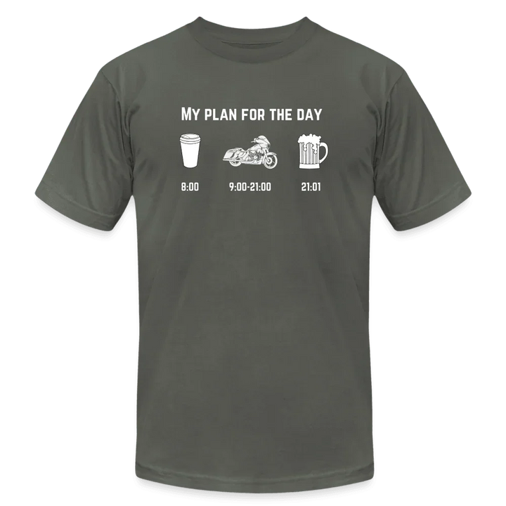 Plan for the Day T-Shirt - asphalt