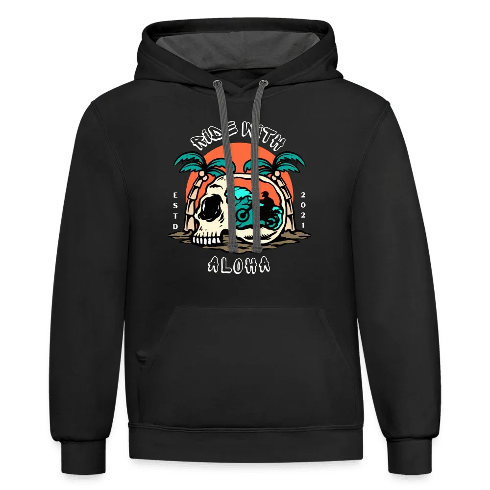 Ride Aloha Hoodie - black/asphalt
