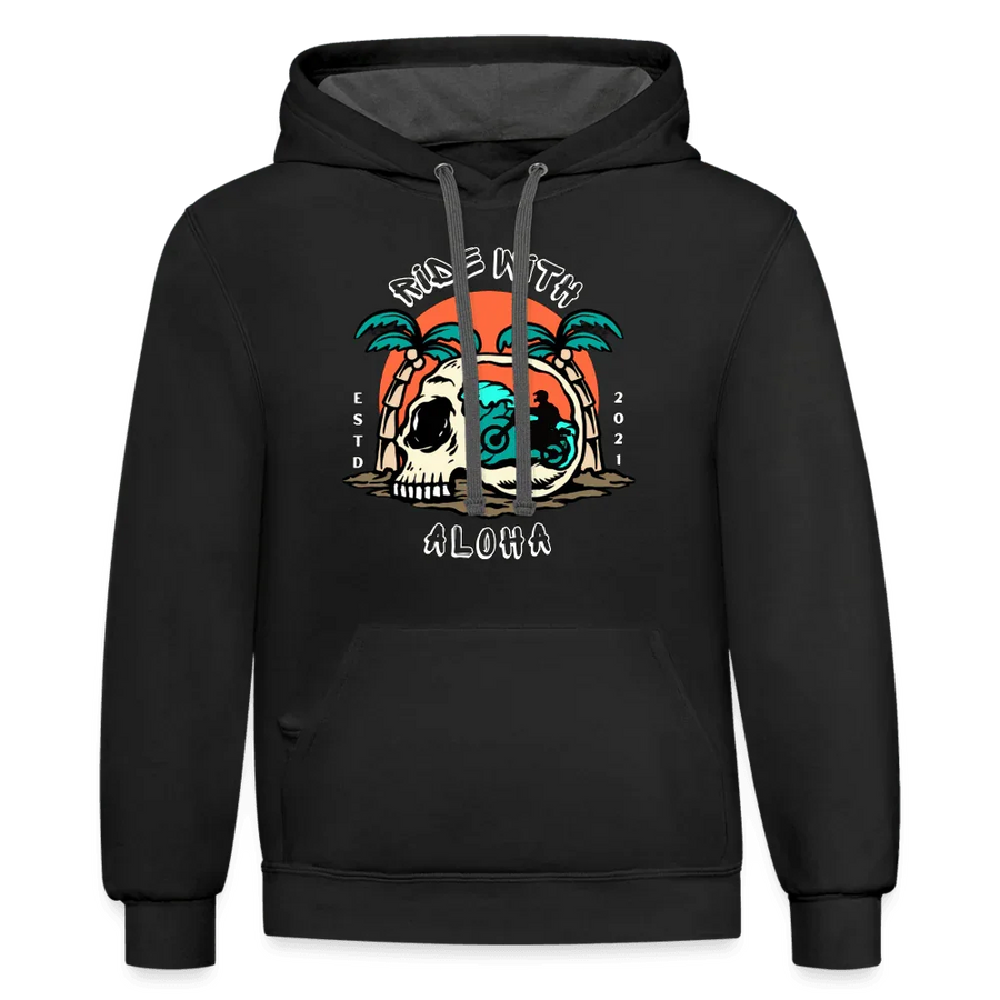 Ride Aloha Hoodie - black/asphalt