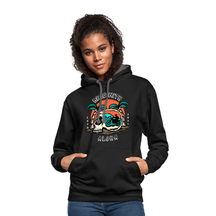 Ride Aloha Hoodie - black/asphalt