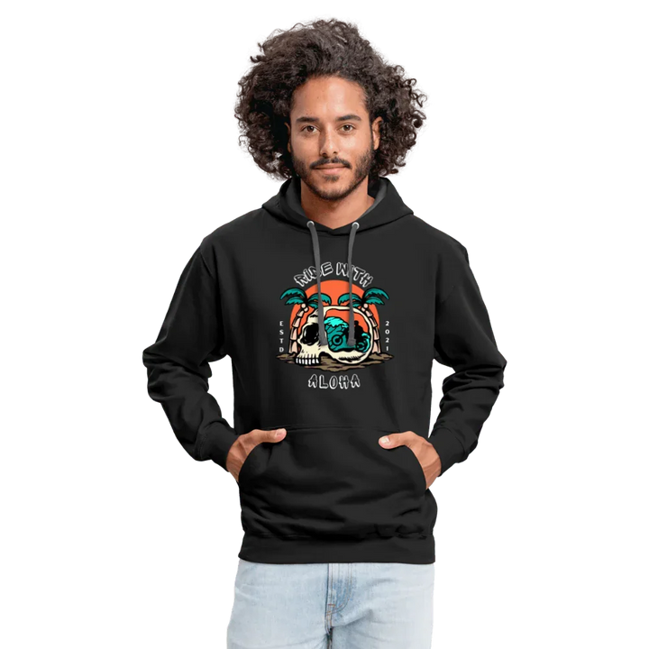 Ride Aloha Hoodie - black/asphalt