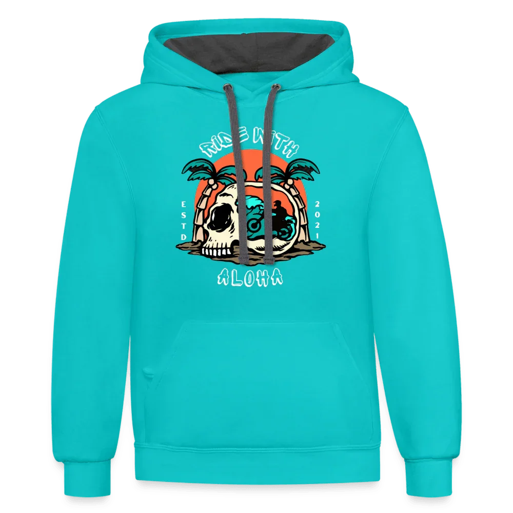 Ride Aloha Hoodie - scuba blue/asphalt