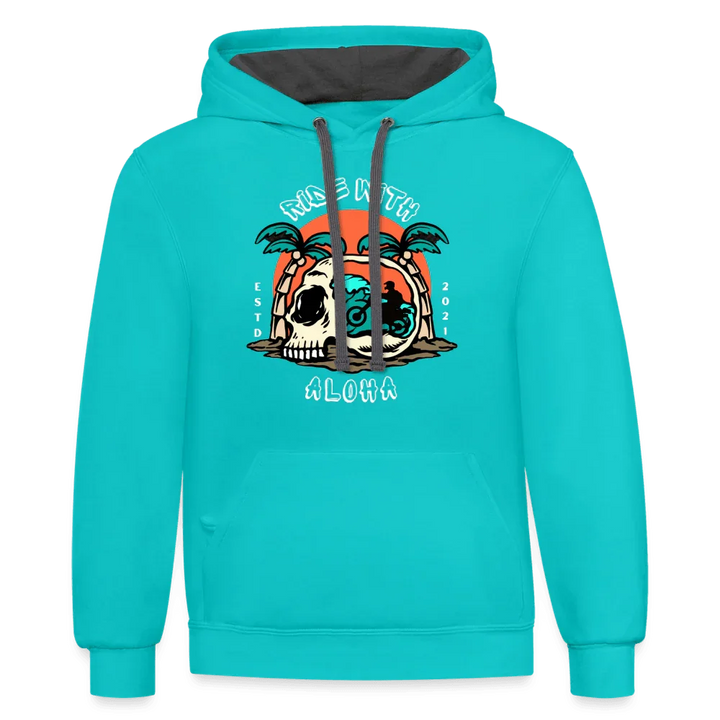 Ride Aloha Hoodie - scuba blue/asphalt